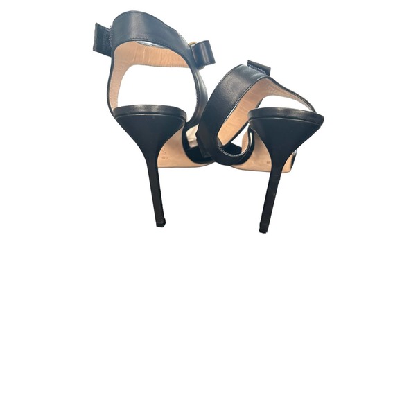 Manolo Blahnik Black Pointed Toe Ankle Strap Heels Size 40 - Picture 10 of 12